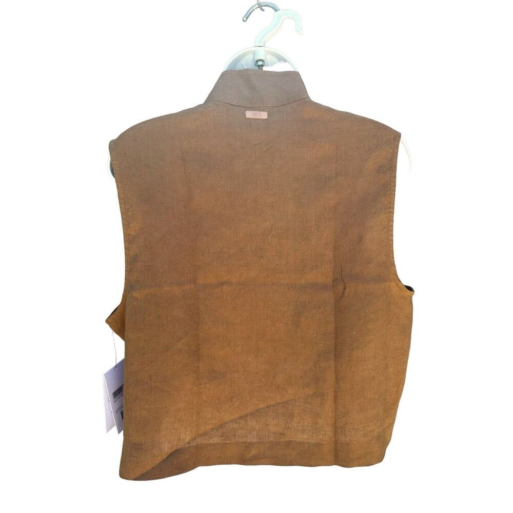 Lunya Woven Linen Sleeveless Shirt Tank in Brown Size Medium NWT - Picture 9 of 16